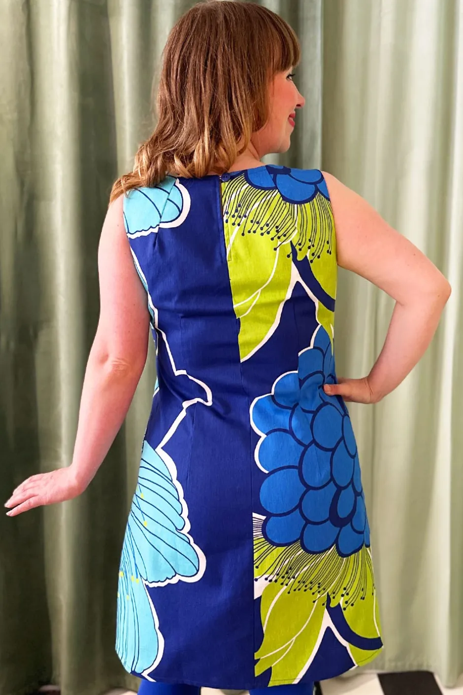 New Rut klänning Retro blå Klänningar