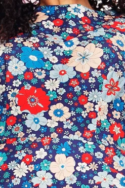 Sale Saga klänning Kreativ Blå Klänningar