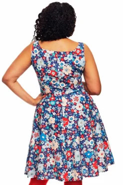 Sale Saga klänning Kreativ Blå Klänningar