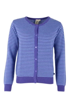 New Saga Pearl Cardigan cold purple/waterblue Koftor