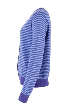 New Saga Pearl Cardigan cold purple/waterblue Koftor