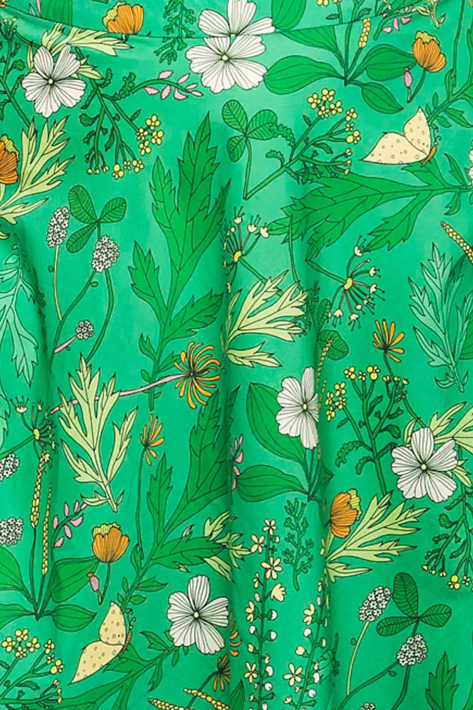 Outlet Solbritt kjol Ogräs Grön Kjolar