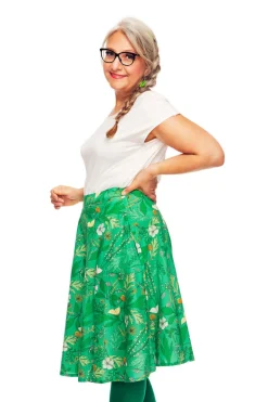 Outlet Solbritt kjol Ogräs Grön Kjolar