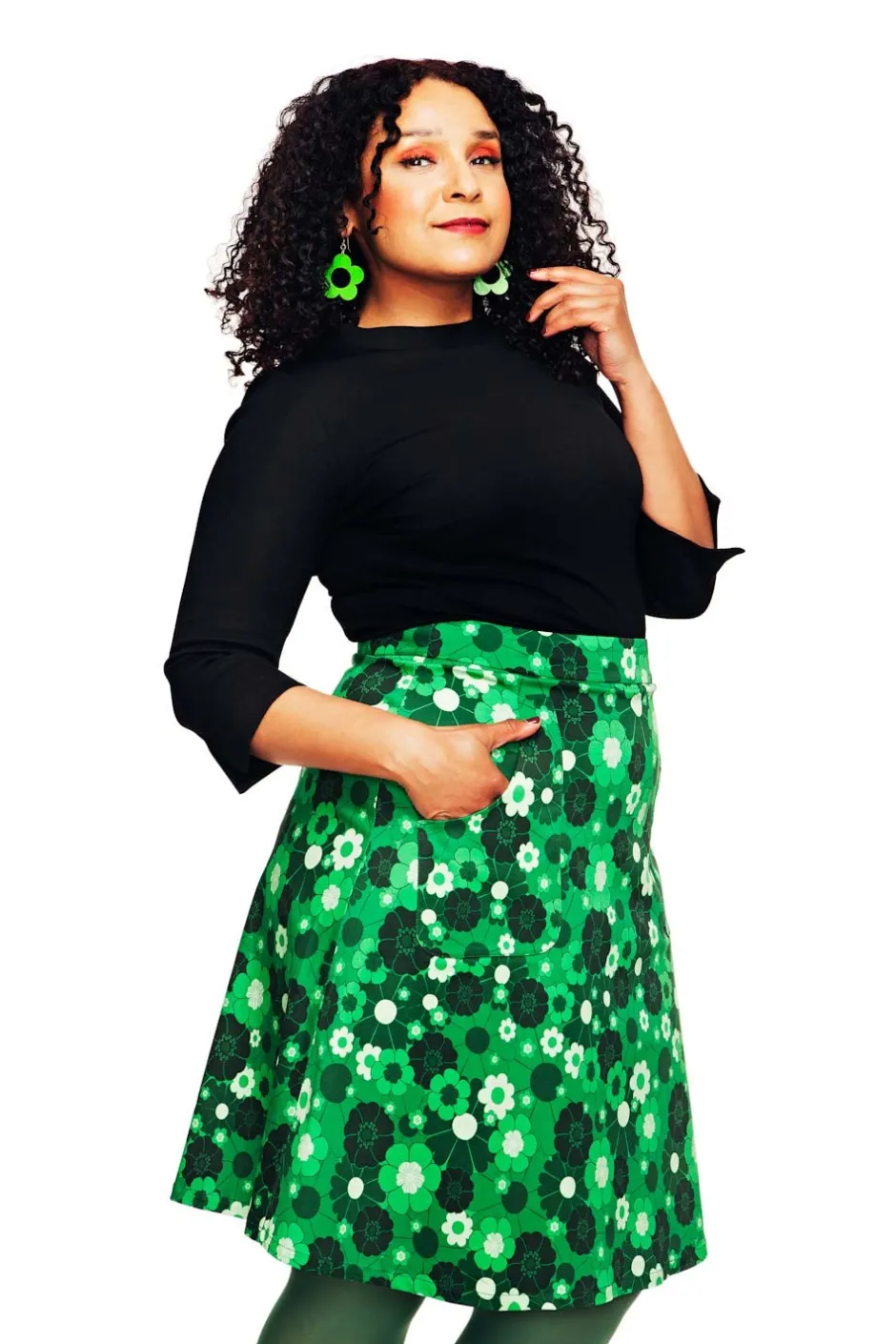 Sale Sonja kjol Perspektiv Grön Kjolar