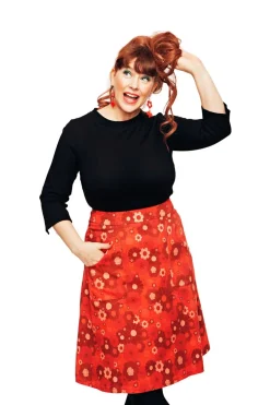 New Sonja kjol Perspektiv Röd Kjolar