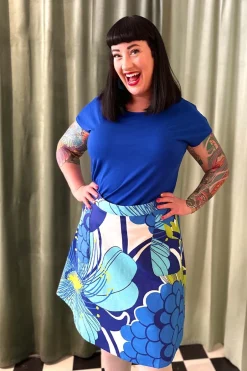 Outlet Sonja kjol Retro blå Kjolar