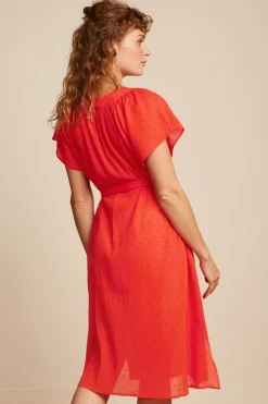 Fashion Talia klänning Verano Fire Red Klänningar