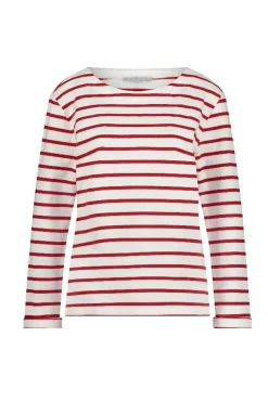 Sale Terry tröja stripe red Toppar