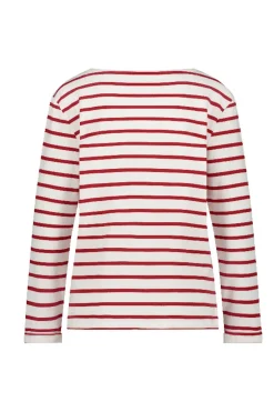 Sale Terry tröja stripe red Toppar