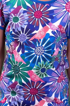 Outlet Valda MINI t-shirt Fågeltivoli Lila Barn Barnkläder