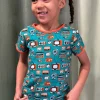 Fashion Valda MINI t-shirt TV Turkos Barn Barnkläder
