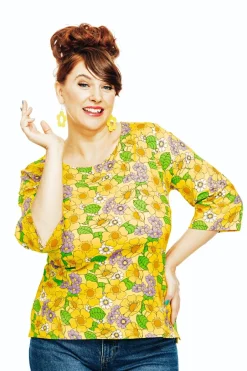 Sale Vendela topp Humlesurr gul Toppar