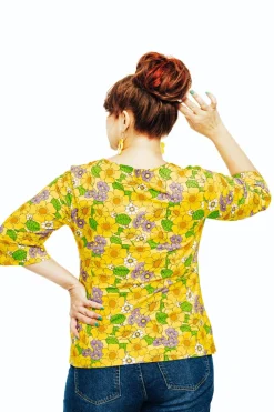 Sale Vendela topp Humlesurr gul Toppar