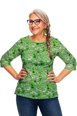 Outlet Vendela topp Tigrar Grön Toppar