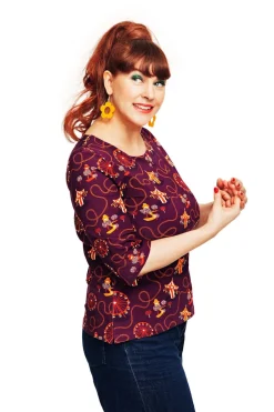 Outlet Vendela topp Tivoli Plommon Toppar