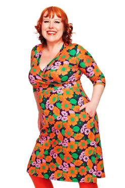 Outlet Vera klänning 1970 lila Klänningar