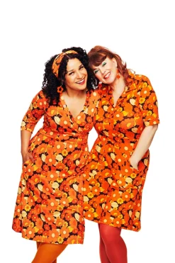 Clearance Vera klänning 1970 orange Klänningar