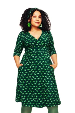 Fashion Vera klänning Paraply Grön Klänningar