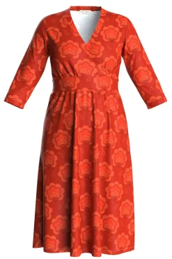 Best Vera klänning Retroblom röd Klänningar