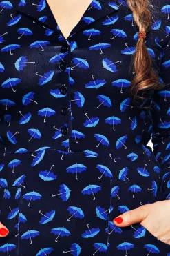 Outlet Viveca klänning Paraply Blå Klänningar